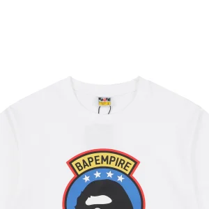 Bape Military Ape Head Graphic T-Shirt White