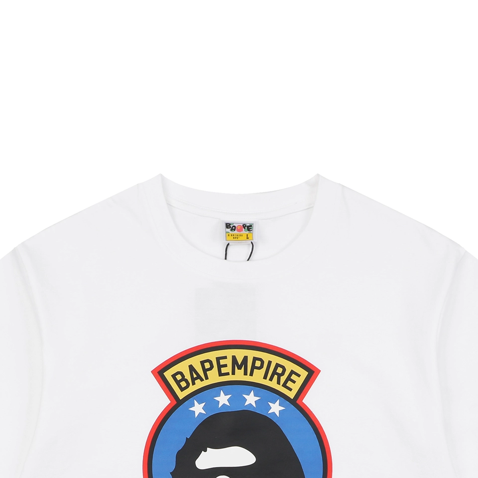Bape Military Ape Head Graphic T-Shirt White
