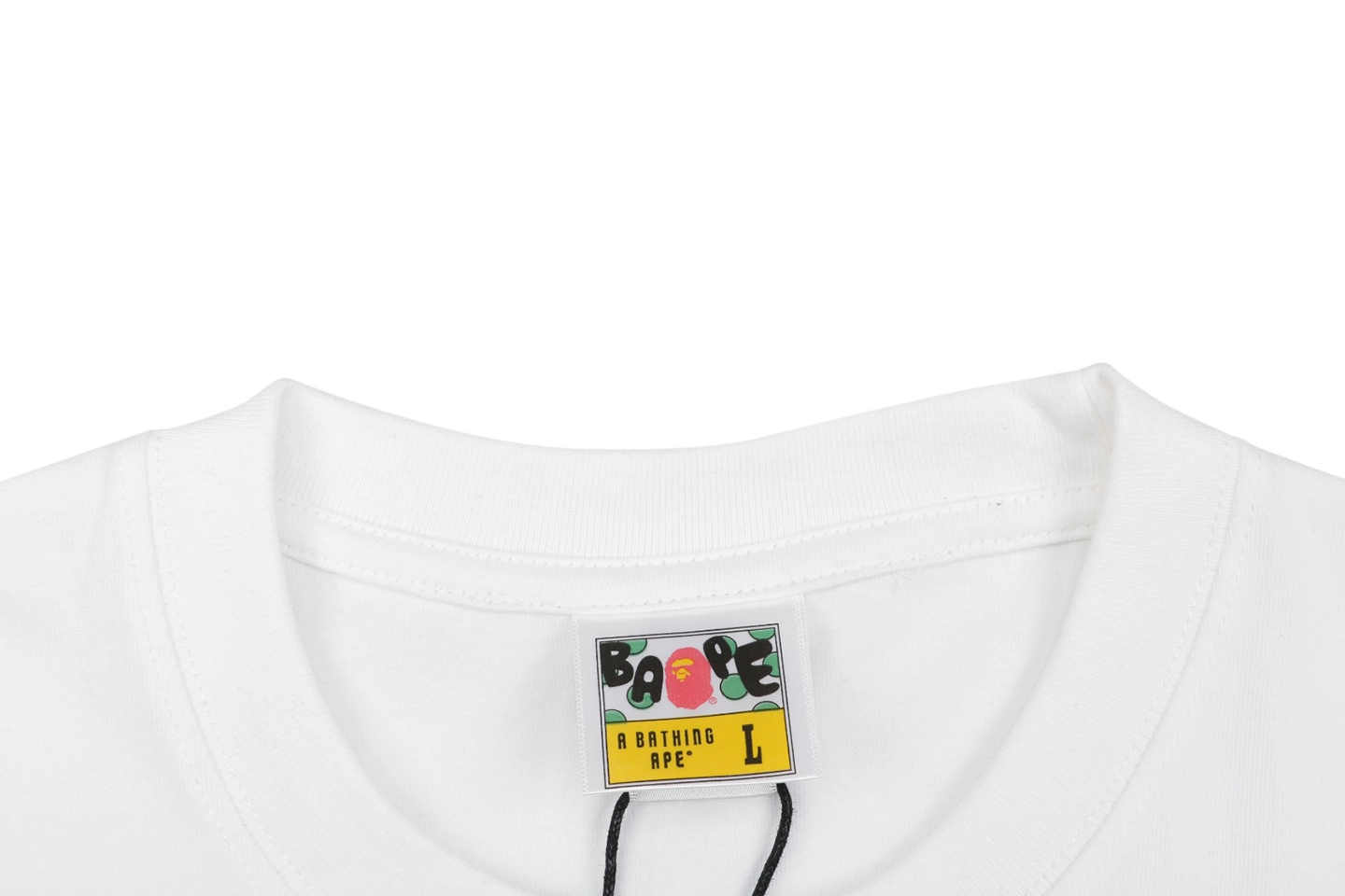 Bape Military Ape Head Graphic T-Shirt White Collar