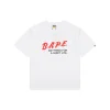 Bape Red Logo Graphic T-Shirt (White/Black)