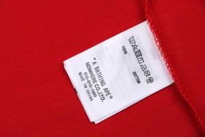 Bape Rhinestone Ape Head Graphic T-Shirt Red Wash label