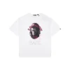 Bape Rhinestone Ape Head Graphic T-Shirt (White/Red)