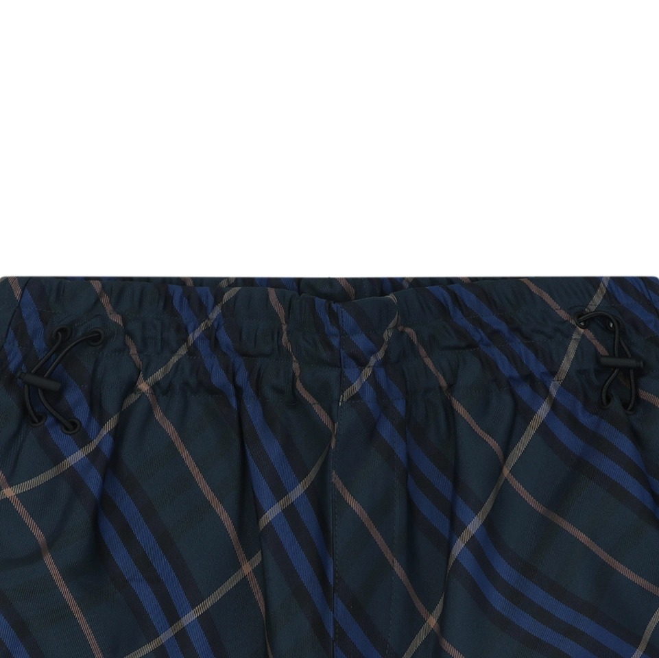 Burberry Blue Tartan Nylon Shorts