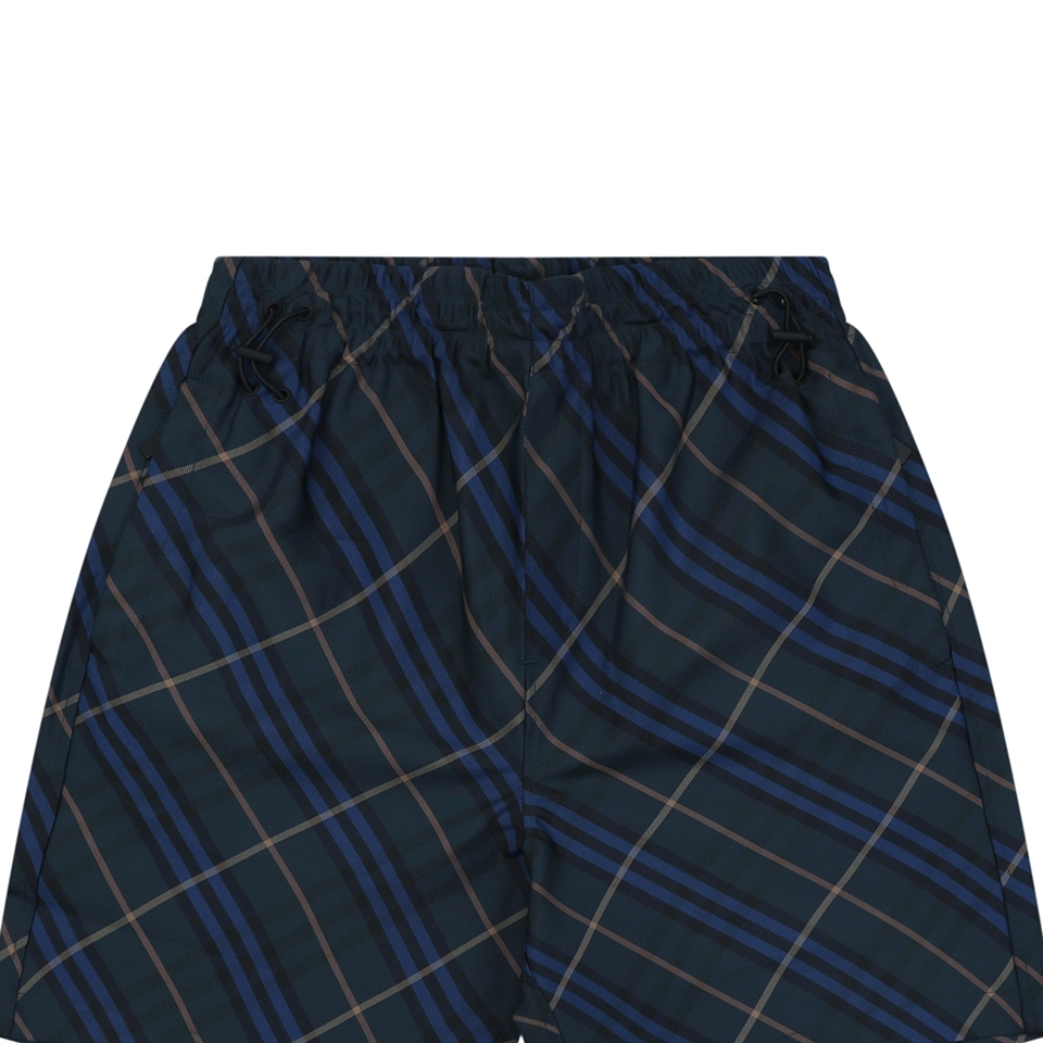 Burberry Blue Tartan Nylon Shorts
