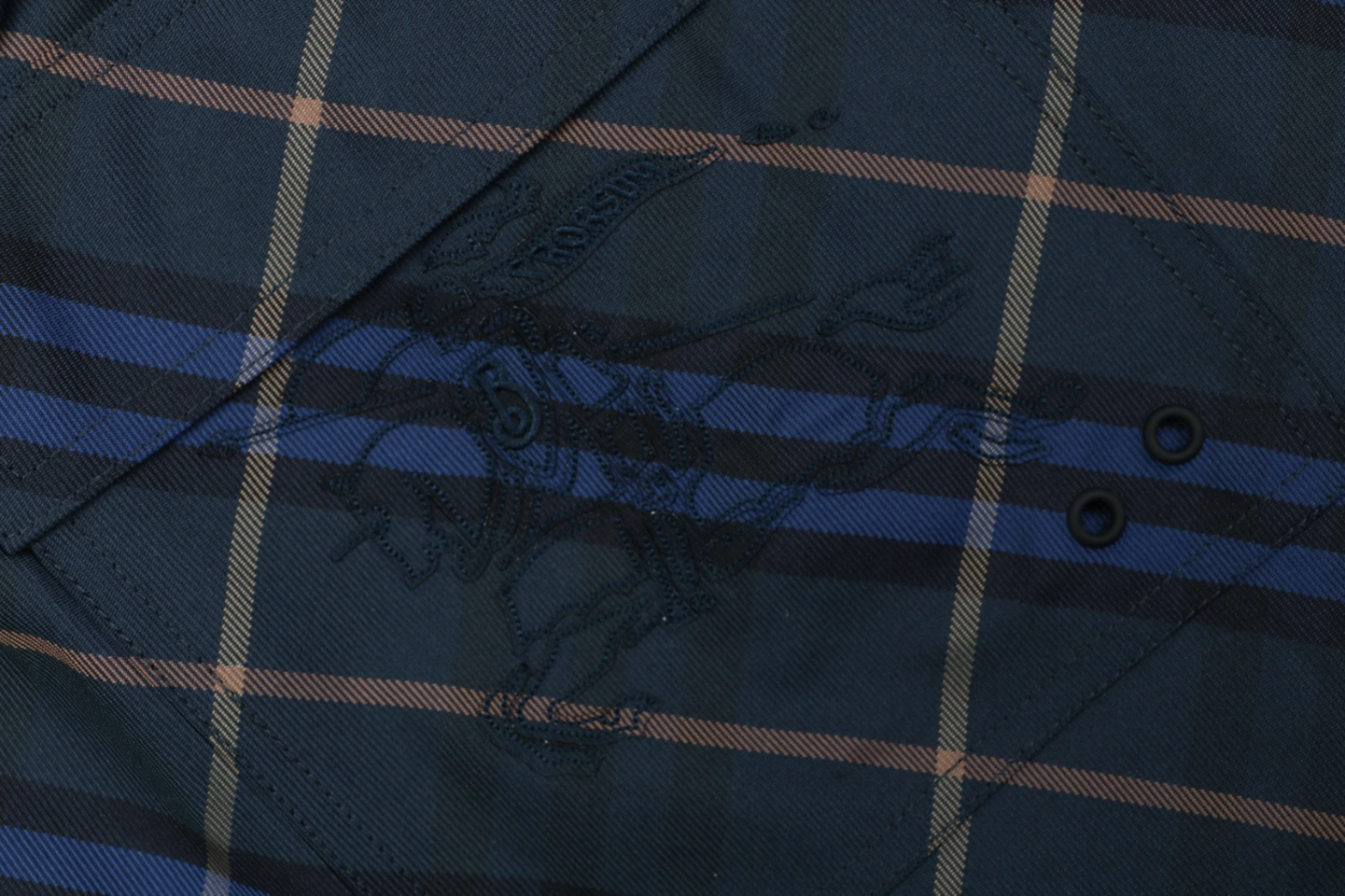 Burberry Blue Tartan Nylon Shorts