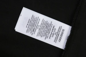 Burberry Check Flag Embroidered T-Shirt Black Wash label