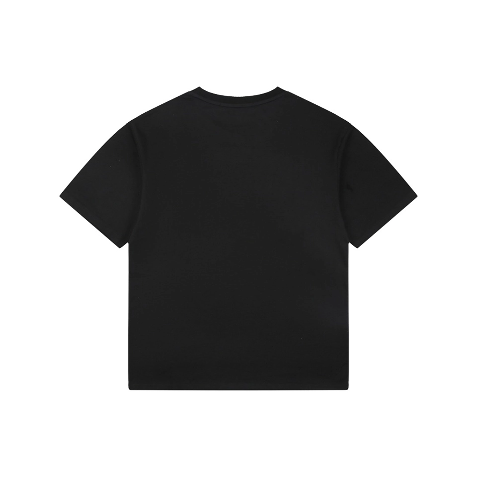 Burberry Check Knight Emblem T-Shirt Black Back view