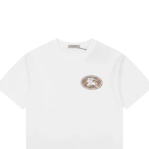 Burberry Check Knight Emblem T-Shirt White