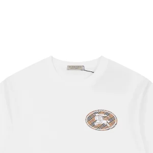 Burberry Check Knight Emblem T-Shirt White