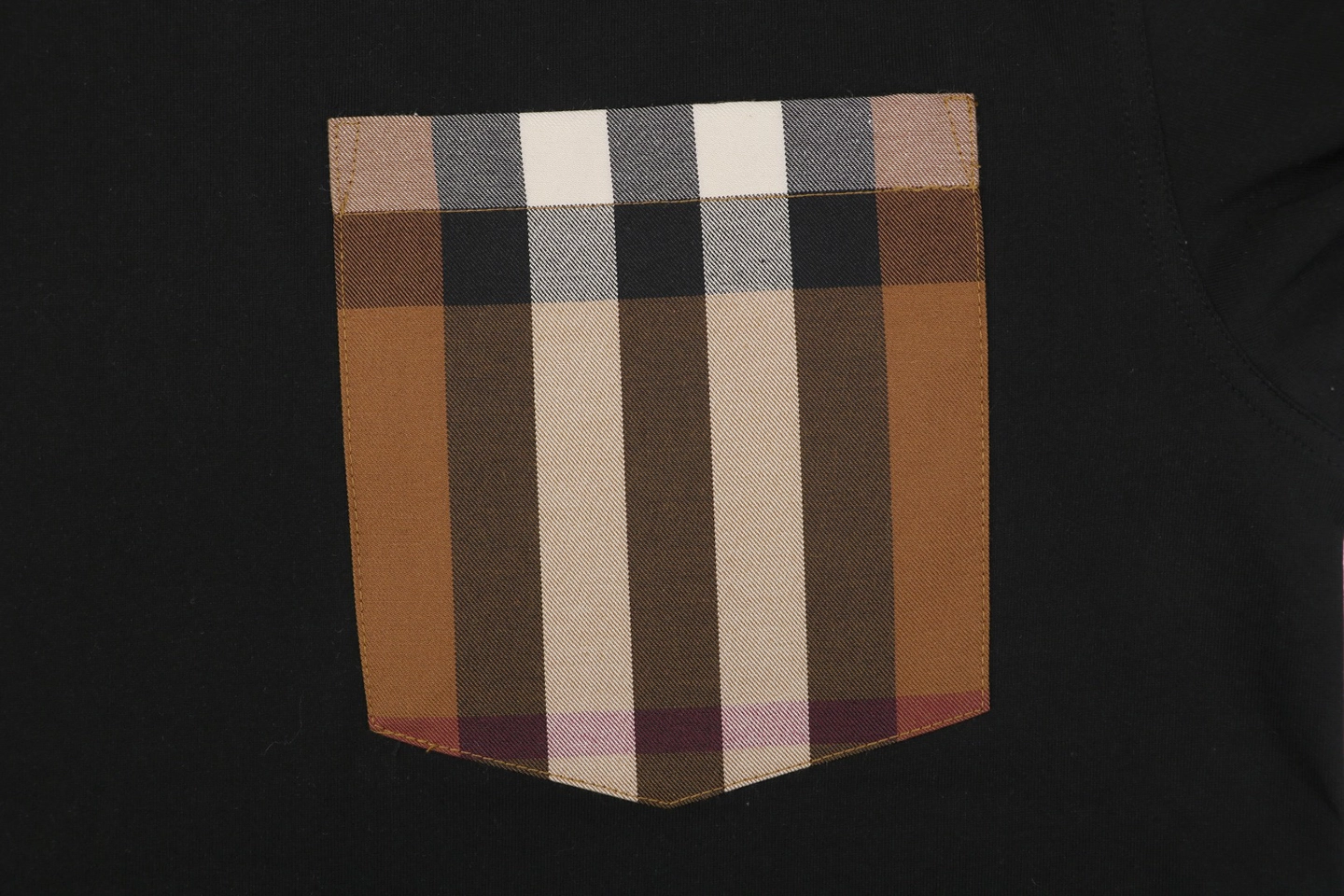 Burberry Check Pocket T-Shirt Front Pocket