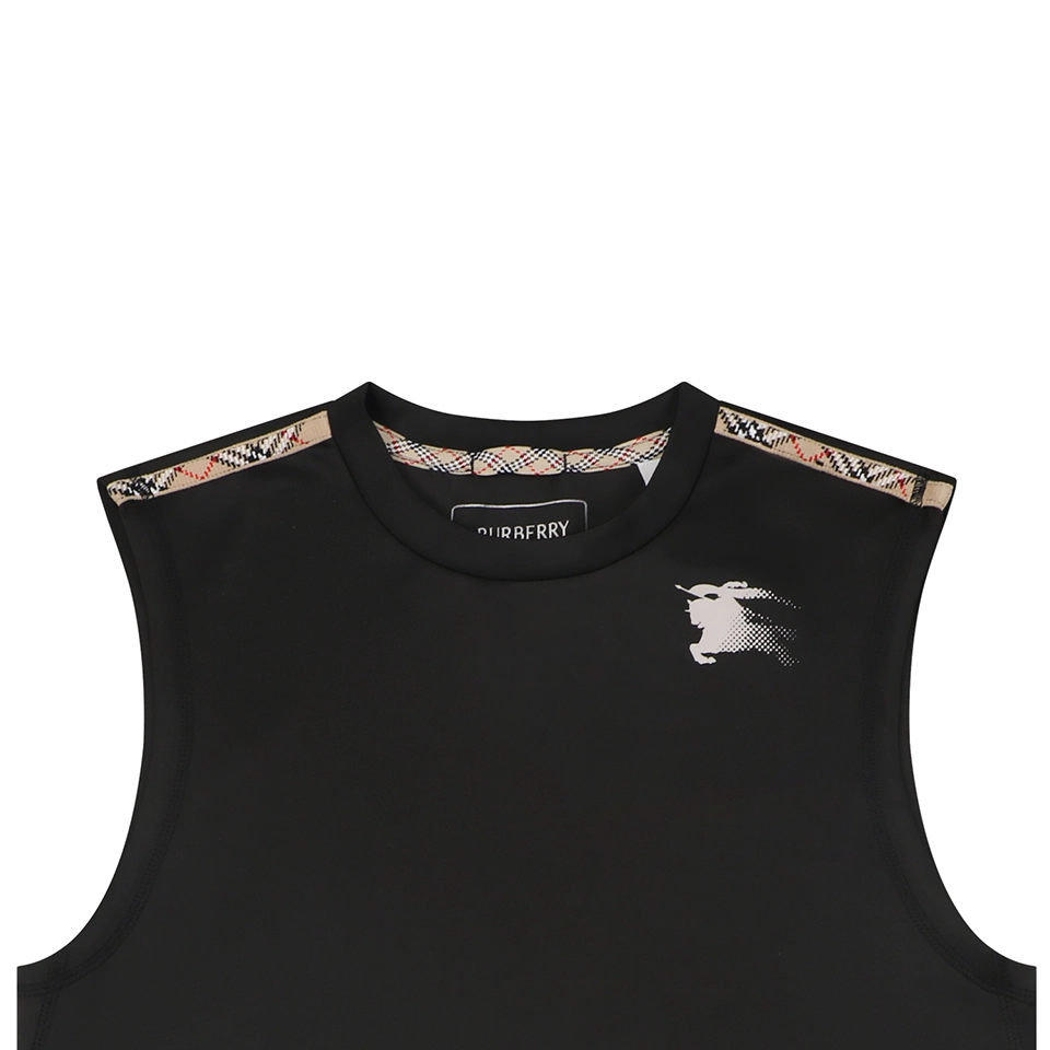 Burberry Check Shoulder Equestrian Knight Tank Top