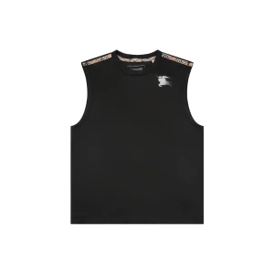 Burberry Check Shoulder Equestrian Knight Tank Top Front view