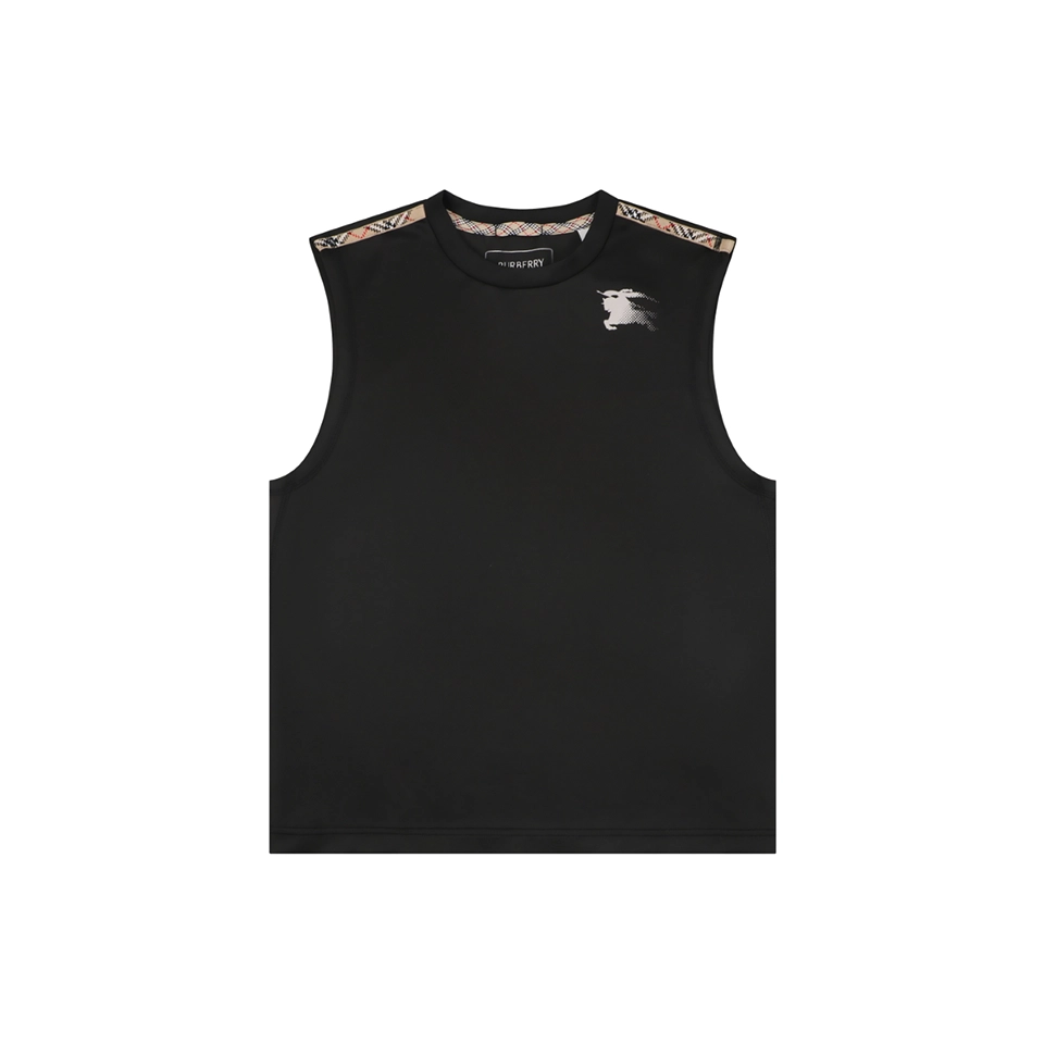 Burberry Check Shoulder Equestrian Knight Tank Top Front view