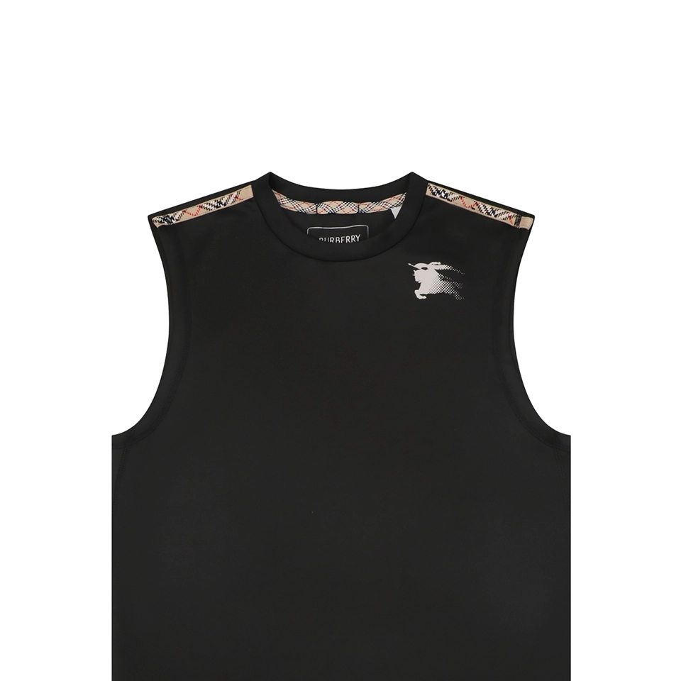 Burberry Check Shoulder Equestrian Knight Tank Top