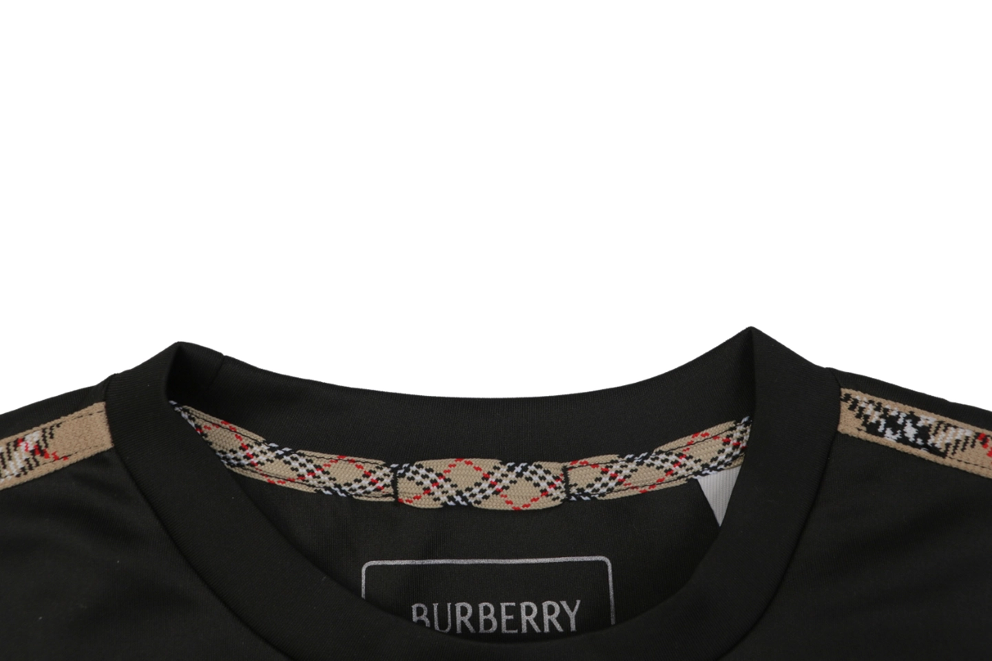Burberry Check Shoulder Equestrian Knight Tank Top Collar