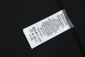 Burberry Check Sleeve Logo Embroidered T-Shirt Black Wash label