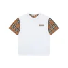 BBry Check Sleeve Logo Embroidered T-Shirt (White/Black)