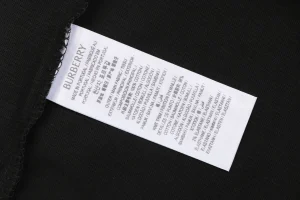 Burberry Check Trim Pocket Embroidered Horse Logo T-Shirt Black Wash label
