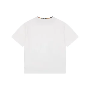 Burberry Check Trim Pocket Embroidered Horse Logo T-Shirt White Back view