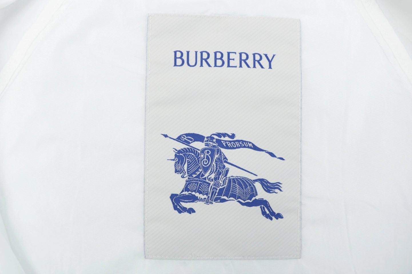 Burberry Check Zip Lightweight Hooded Jacket White Brand label