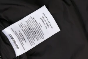 Burberry Check Zip Lightweight Hooded Jacket Black Wash label