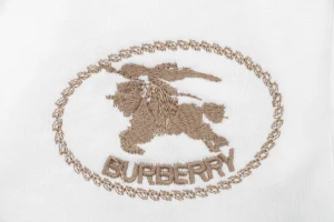 Burberry Equestrian Knight Embroidered Drawstring Shorts White Brand