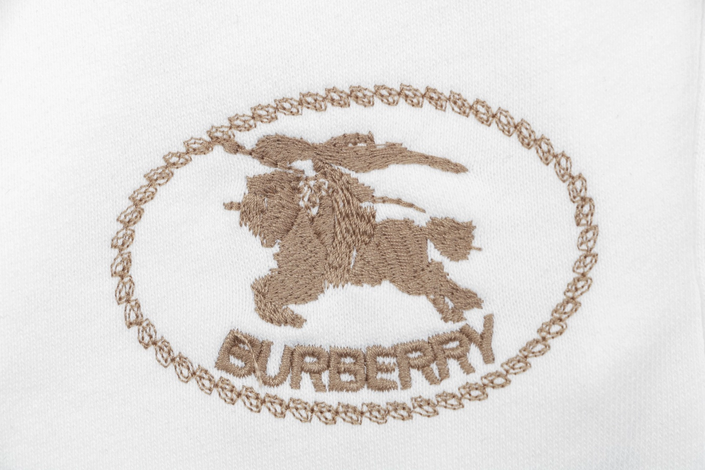 Burberry Equestrian Knight Embroidered Drawstring Shorts White Brand
