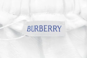 Burberry Equestrian Knight Embroidered Drawstring Shorts White Brand label