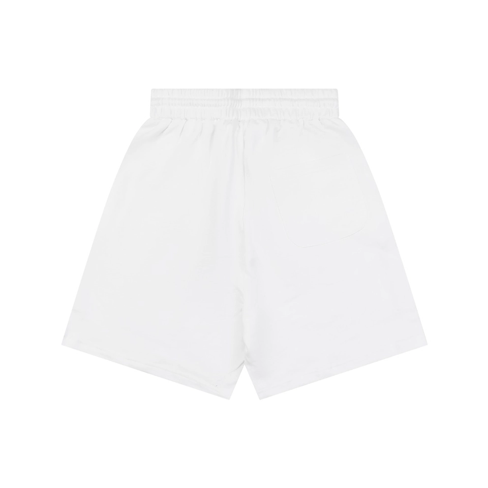 Burberry Equestrian Knight Embroidered Drawstring Shorts White Back view