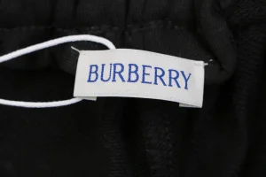Burberry Equestrian Knight Embroidered Drawstring Shorts Black Brand label