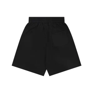 Burberry Equestrian Knight Embroidered Drawstring Shorts Black Back view
