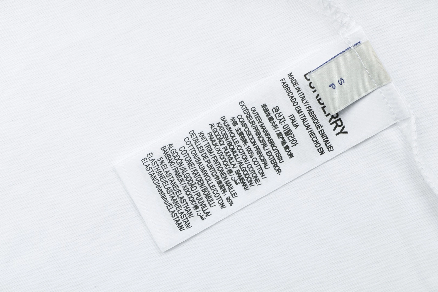 Burberry Equestrian Knight Plaid Pocket T-Shirt White Wash label