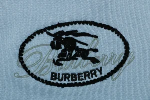 Burberry Equestrian Knight Signature Embroidered Shorts Blue Brand