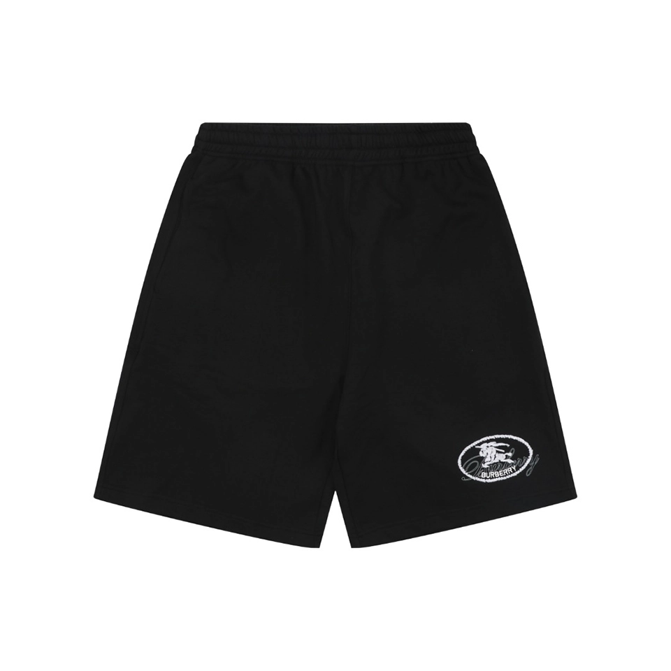 Burberry Equestrian Knight Signature Embroidered Shorts Front view