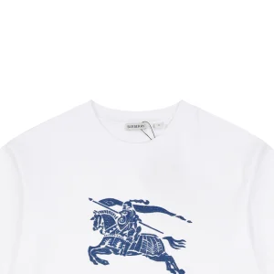 Burberry Equestrian Knight Toothbrush Embroidery T-Shirt White