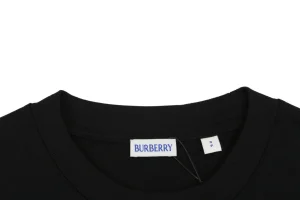 Burberry Equestrian Knight Toothbrush Embroidery T-Shirt Black Collar