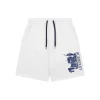 BBry Half Knight Embroidered Cotton Shorts (White/Black)