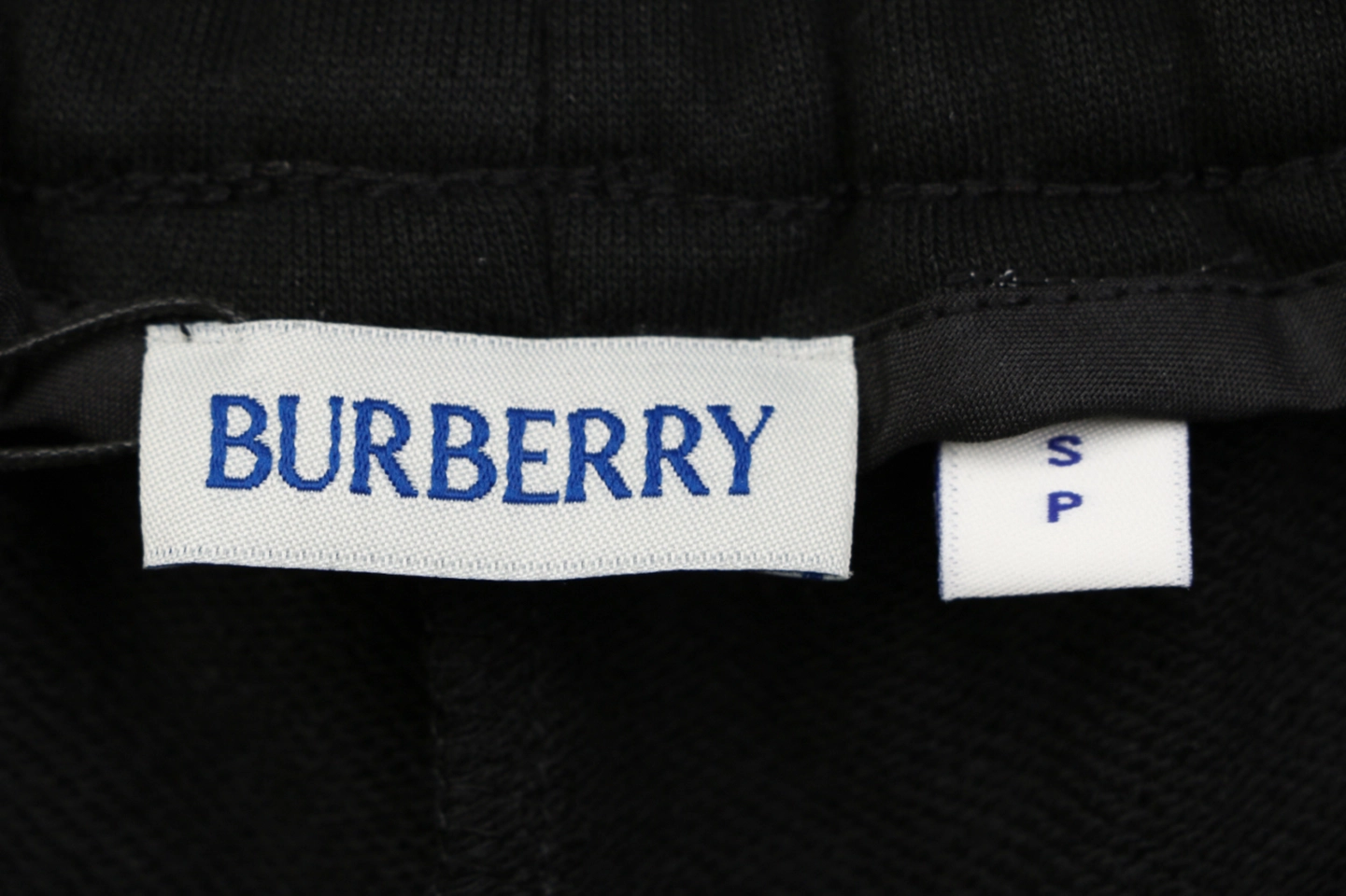 Burberry Half Knight Embroidered Cotton Shorts Black Brand label