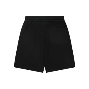 Burberry Half Knight Embroidered Cotton Shorts Black Back view