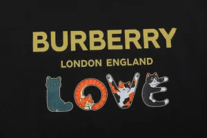Burberry LOVE Cat Graphic T-Shirt Front Print