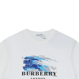 Burberry Phantom Equestrian Knight Logo Print T-Shirt White