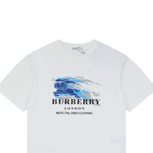 Burberry Phantom Equestrian Knight Logo Print T-Shirt White