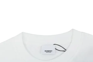 Burberry Phantom Logo Print T-Shirt White Collar