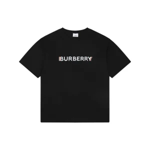 Burberry Phantom Logo Print T-Shirt Black Front view
