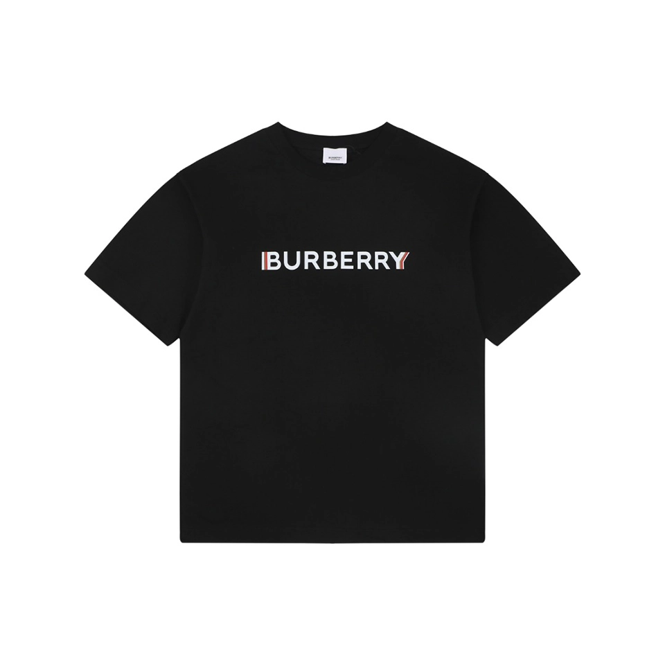 Burberry Phantom Logo Print T-Shirt Black Front view