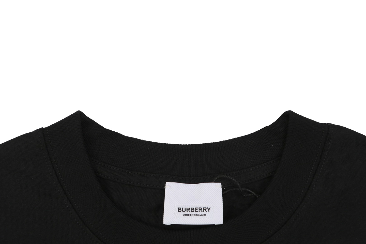 Burberry Phantom Logo Print T-Shirt Black Collar