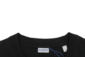 Burberry Rose Knight Embroidered T-Shirt Black Collar