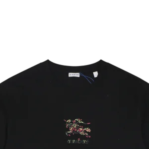 Burberry Rose Knight Embroidered T-Shirt Black