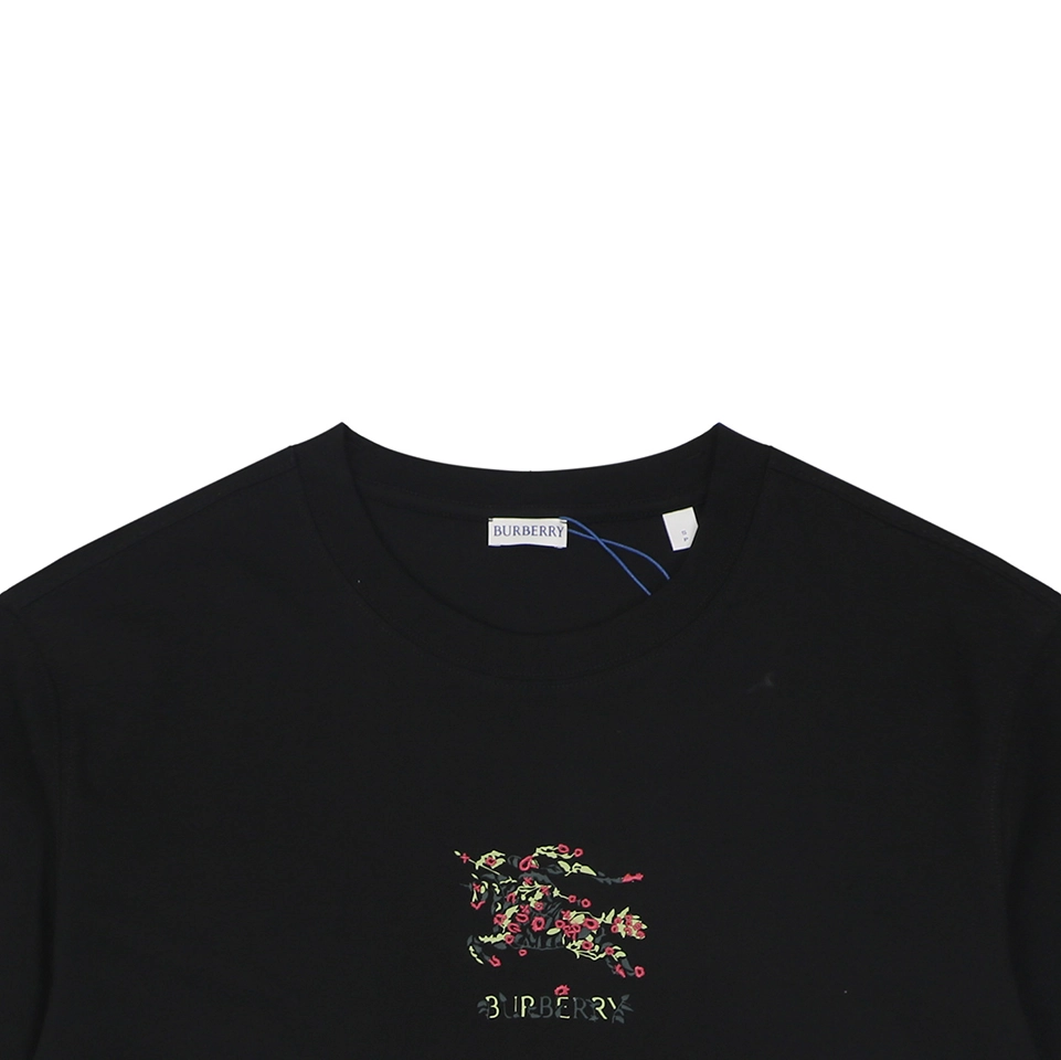 Burberry Rose Knight Embroidered T-Shirt Black