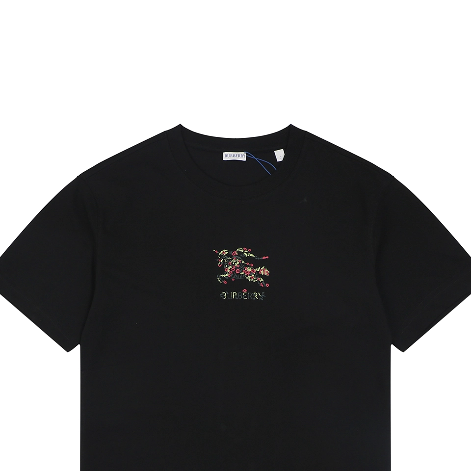 Burberry Rose Knight Embroidered T-Shirt Black